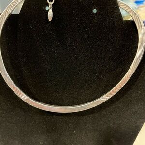 Monet Silver Herringbone Necklace